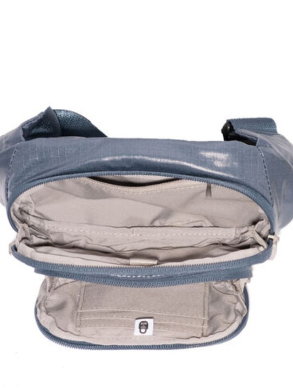 🎆Baggallini Blue Ripstop Belt Bag Crossbody Waist Pack Travel Lightweight NWT - Picture 3 of 8